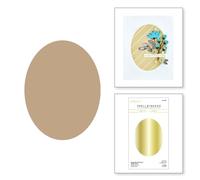 Spellbinders Essential Glimmer Solid Oval, Bronze,3.6*3.9 inches