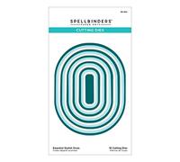 Spellbinders Essential Etched Dies from The Stylish Ovals Collection, Metal, ONE