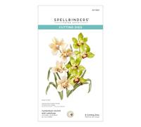 Spellbinders Etched Dies by Susan Tierney-Cockburn-Cymbidium Orchid and Ladybugs