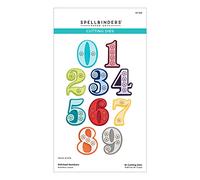 Spellbinders Etched Dies from The Stitched Numbers & More Collection, Metal, ONE