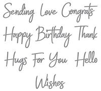 SPELLBINDERS Etched Dies SENTIMENTS, Metal