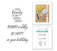 Spellbinders Field Notes Sentiments Clear Stamp Set from The Field Notes Collection