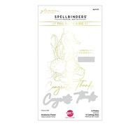 Spellbinders Floral Glimmer Hot Foil Plate & Die Set from The Seahorse Kisses Collection by Dawn Woleslagle, Metal, ONE