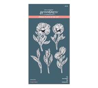 Spellbinders Flower Stems Plate & Die Set from The Pressed Posies Collection, Metal, ONE