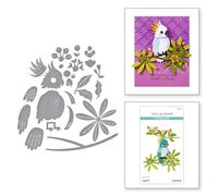 Spellbinders Flying High Etched Dies from The Cheerful Chirps Collection