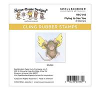 Spellbinders Flying to See You Cling Rubber Stamps from The House-Mouse Everyday Collection