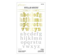 Spellbinders Glimmer Alphabet Hot Foil Plate & Die Set from The Sealed for Summer Collection, Metal, ONE