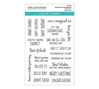 Spellbinders Gnome Drive Sentiments Clear Stamp Set from The Gnome Drive Collection