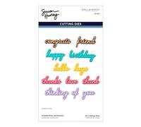 Spellbinders Handwritten Sentiments Etched Dies from The Tulip Garden Collection by Simon Hurley, Metal, ONE