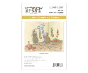 Spellbinders House Mouse Cling Rubber Stamp-Merry Little Christmas