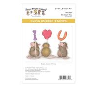 Spellbinders House Mouse Cling Rubber Stamp-We Heart You