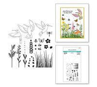 Spellbinders Build a Scene Stamp & Die Set from The Bibi's Hummingbirds Collection, Metal, ONE