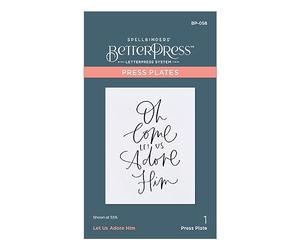 Spellbinders Let Us Adore Him Press Plate from The More BetterPress Christmas Collection
