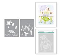 Spellbinders Lily Pad Stencil from The Jump for Joy Collection