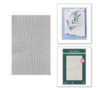 Spellbinders Lined Corners 3D Embossing Folder from The Modern Botanicals Collection by Dina Wakley, White