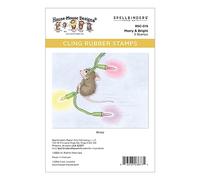 Spellbinders Merry & Bright Cling Rubber Stamp Set from The House-Mouse Holiday Collection