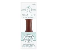 Spellbinders Merry Christmas Oval Wax Seal Stamp from The Sealed for Christmas Collection
