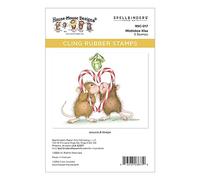Spellbinders Mistletoe Kiss Cling Rubber Stamp Set from The House-Mouse Holiday Collection, Red