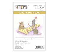 Spellbinders Music to My Ears Cling Rubber Stamp Set from the House-Mouse Rare Bloom Collection