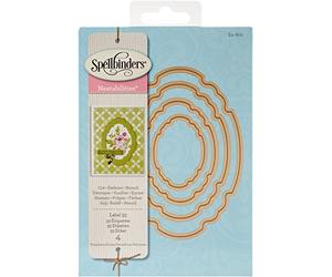 Spellbinders Nestabilities Label 33 Etched Dies, Brown