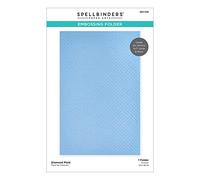 SPELLBINDERS PAPERCRAFTS, INC Spellbinders Embossing Folder-Celebrate You Diamond Plaid, Semi-Opaque White
