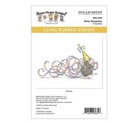 Spellbinders Party Streamers Cling Rubber Stamps from The House-Mouse Everyday Collection