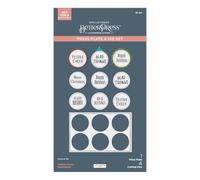 Spellbinders Press Plates & Die Set by Lisa Horton-Festive Circle Sentiments