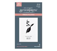 Spellbinders Press Plates From Florals Through The Year-May Lily Of The Valley