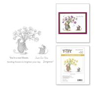 Spellbinders Rare Bloom Cling Rubber Stamp Set from the House-Mouse Rare Bloom Collection