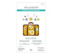 Spellbinders Retro Suitcase and Sentiments Stamp and Die Cutting Set by Sheri Ballantyne (SDS-221)
