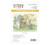 Spellbinders RSC-025 Flower Market Cling Rubber Stamp Set from The House-Mouse Spring Has Sprung Collection, Red