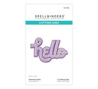 Spellbinders S2-408 Stitched Hello Etched Dies from The Out and About Collection
