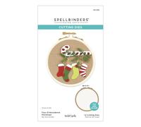 Spellbinders S3-519 Faux Embroidered Stockings Etched Dies from The Nichol's Needlework Collection by Nichol Spohr