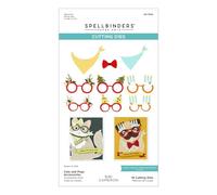 Spellbinders S4-1345 Cats and Pugs Accessories Etched Dies from The Bibi's Cats and Pugs Collection by Bibi Cameron