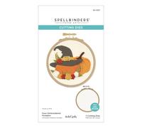 Spellbinders S4-1357 Faux Embroidered Pumpkin Etched Dies from The Nichol's Needlework Collection by Nichol Spohr