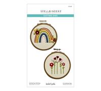 Spellbinders S5-629 Gathering Stitches Etched Dies from the Nichol's Needlework Collection by Nichol Spohr