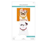 Spellbinders S7-248 Big Pug Etched Dies from The Bibi's Cats and Pugs Collection by Bibi Cameron