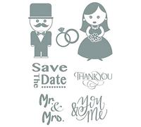 Spellbinders "Save the Date" Stamps, Set of 7, Clear