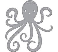 Spellbinders SBS3-338 Die D-Lites Happy Octopus Etched Dies, Indie Line, 7.40 cm x 8.10 cm Size