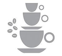 Spellbinders SBS3-346 Die D-Lites Cup and Beans Etched Dies, Cuppa Coffee