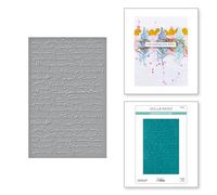 Spellbinders Scribbled Letter Embossing Folder from The Collaged Birds Collection by Dina Wakley