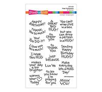 Spellbinders Sentiments Clear Stamp Set from The Stampendous Hugs Collection, ONE
