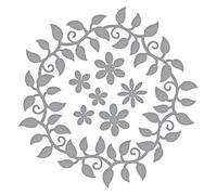Spellbinders Shapeabilities Blooming Floral Etched Dies Exquisite Splendor by Marisa Job, Metal, Wreath: 12.5 x 12.6 cm
