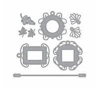 Spellbinders Shapeabilities Frame Charms Die, Metal, Brown, 22.2 x 12.8 x 0.2 cm