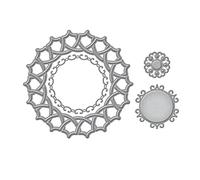 Spellbinders "Shapeabilities" Naples Medallion Die, Metal, Brown