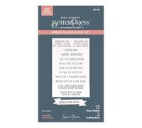 Spellbinders Shuffling Sentiments Press Plate & Die Set from The Jack of All Trades Collection by Jaycee Gaspar