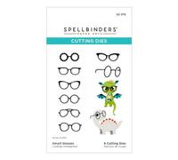 Spellbinders Smart Glasses Etched Dies from The Monster Birthday Collection, Metal, ONE