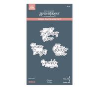 Sparkle On Sentiments Press Plate & Die Set from The Shine Bright Collection by Carissa Wiley