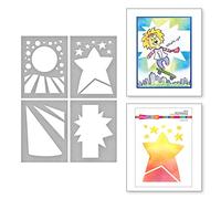 Spellbinders Stampendous Starry Backdrop Stencils, GREY