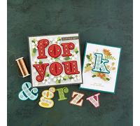 Spellbinders - Stitched Alphabet Bundle- Stitched Alphabet, Grey
